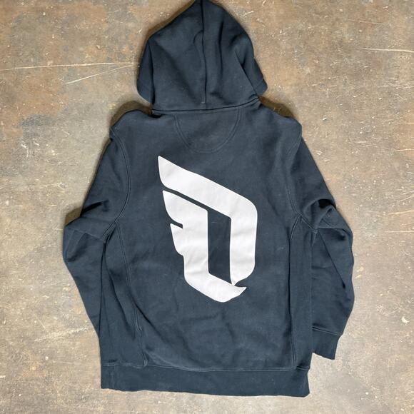 Rare adidas Damian Lillard Always Home Portland Hoodie Black Pullover L Slim - Picture 2 of 6